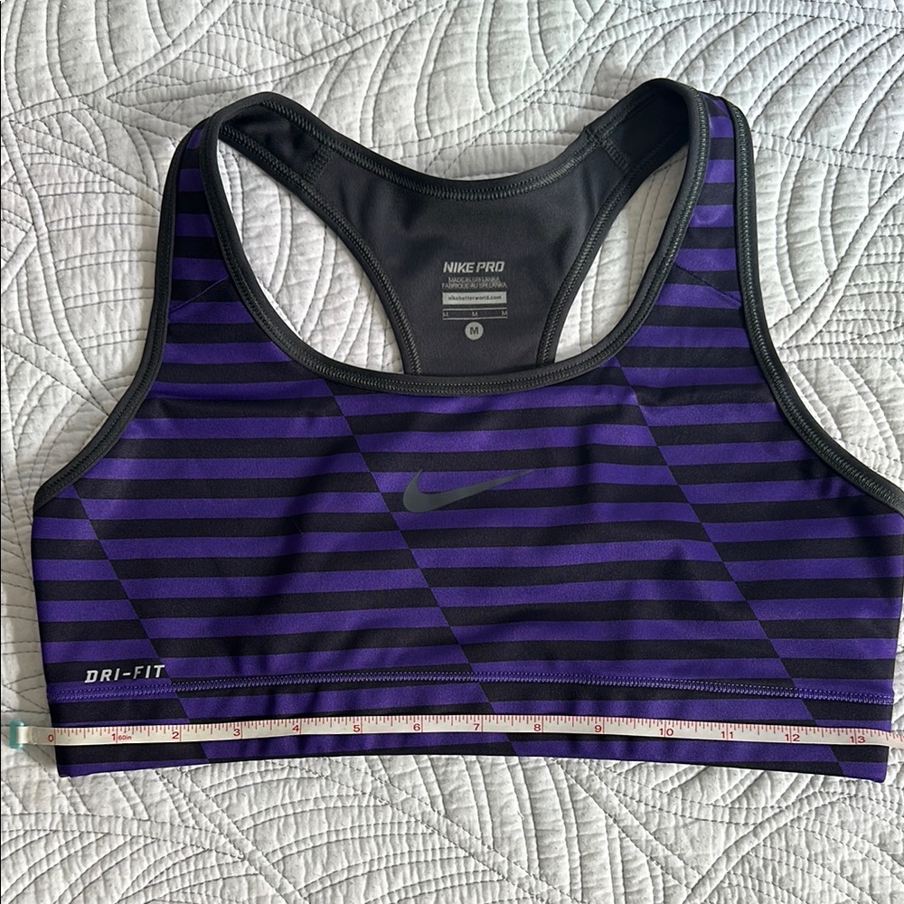 Nike Pro Dri-FIT Women's Sports Bra - Purple and Black